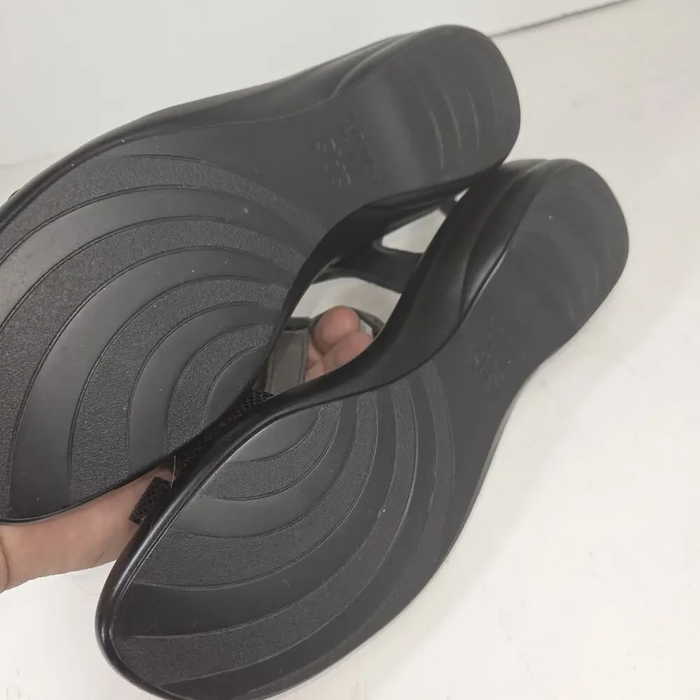 SAS Sandals Womens 6 Black Strappy Lagenlook Cottagecore Comfort Made In USA